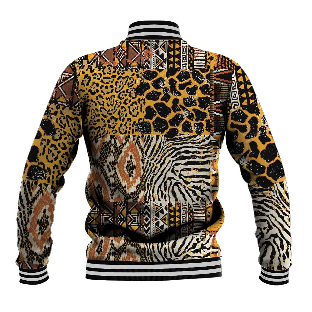 Wild Animal Skins Baseball Jacket African Tribal Pattern