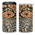 Wild Animal Skins 4 in 1 Can Cooler Tumbler African Tribal Pattern