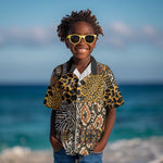 Wild Animal Skins Kid Hawaiian Shirt African Tribal Pattern