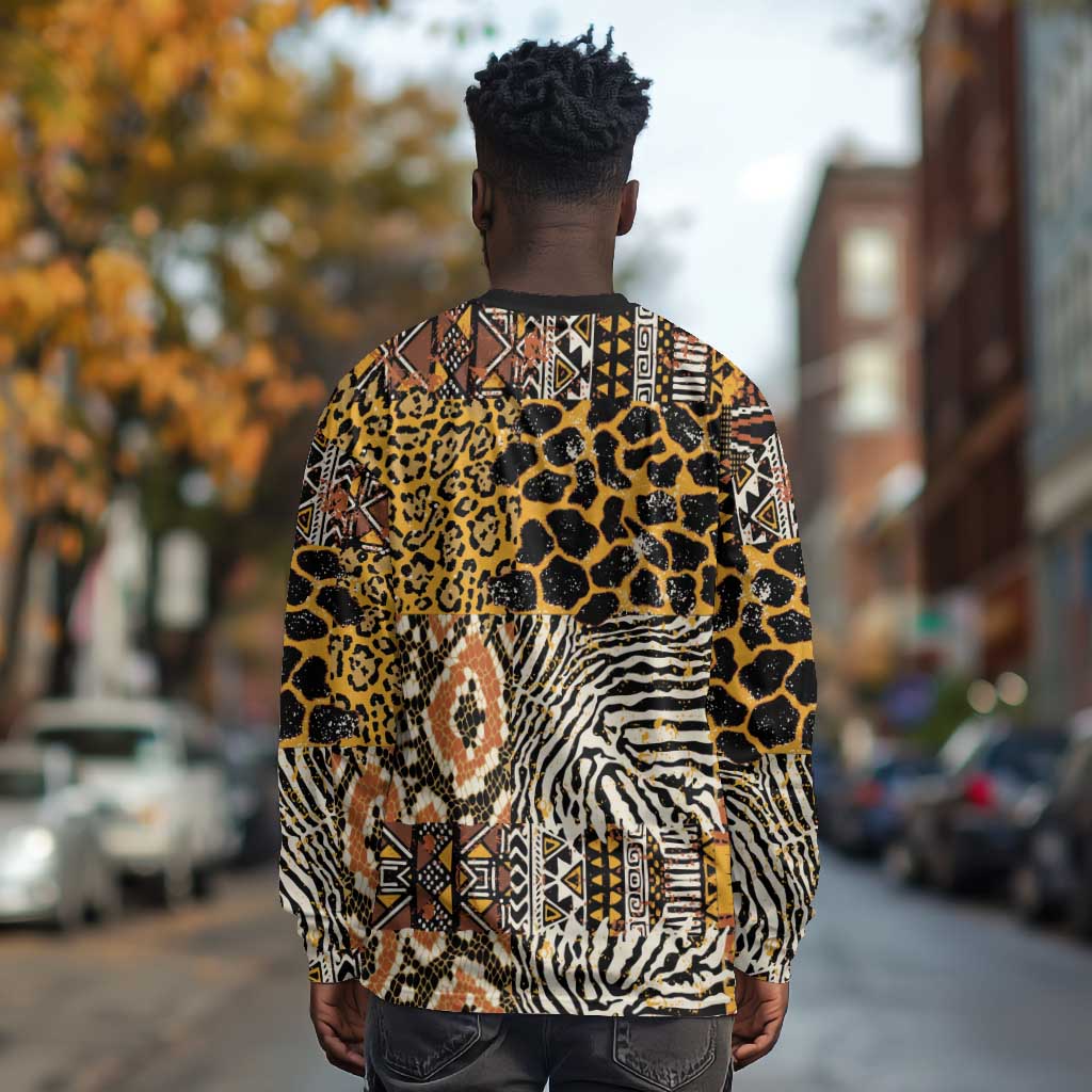 Wild Animal Skins Long Sleeve Shirt African Tribal Pattern