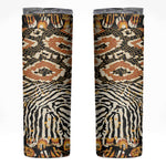 Wild Animal Skins Skinny Tumbler African Tribal Pattern
