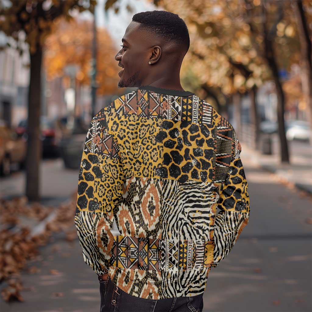 Wild Animal Skins Sweatshirt African Tribal Pattern