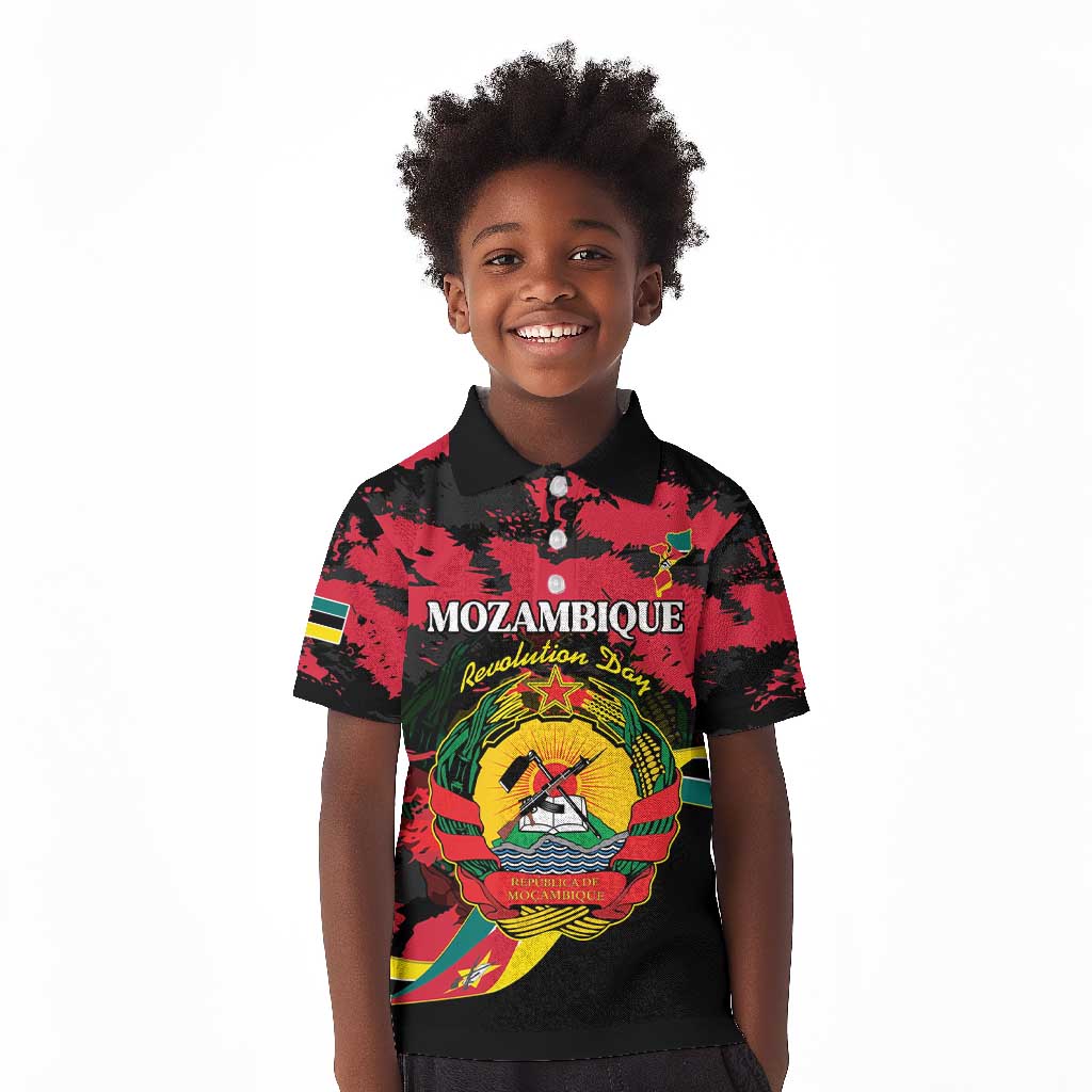 Personalized FRELIMO Mozambique Kid Polo Shirt Happy Revolution Day - African Pride