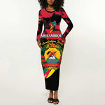 Personalized FRELIMO Mozambique Long Sleeve Bodycon Dress Happy Revolution Day - African Pride