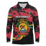 Personalized FRELIMO Mozambique Long Sleeve Polo Shirt Happy Revolution Day - African Pride
