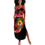 Personalized FRELIMO Mozambique Summer Maxi Dress Happy Revolution Day - African Pride