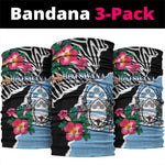 Botswana Independence Day Neck Gaiter Kalahari Devils Claw Zebra Arican Pattern LT15