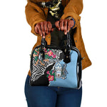 Botswana Independence Day Shoulder Handbag Kalahari Devils Claw Zebra With Arican Pattern - African Pride