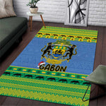 Afro Gabon Christmas Area Rug Coat Of Arm Mix African Pattern