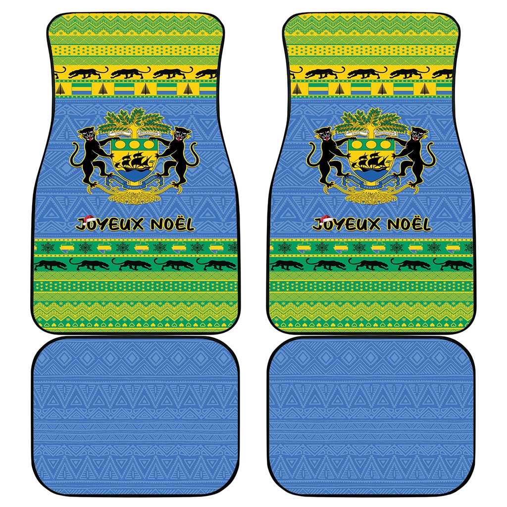 Afro Gabon Christmas Car Mats Coat Of Arm Mix African Pattern