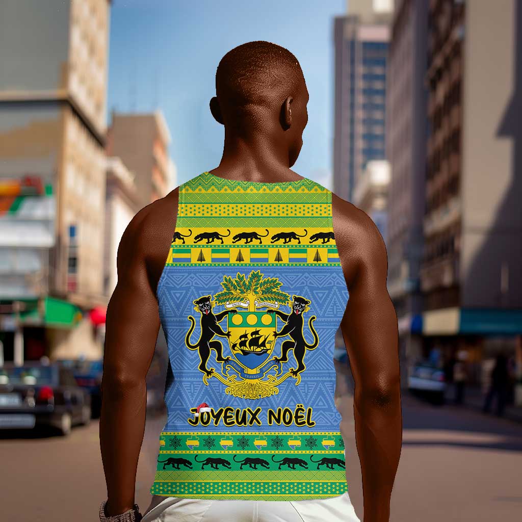 Afro Gabon Christmas Men Tank Top Coat Of Arm Mix African Pattern
