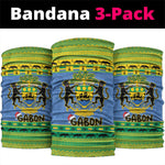 Afro Gabon Christmas Neck Gaiter Coat Of Arm Mix African Pattern LT15