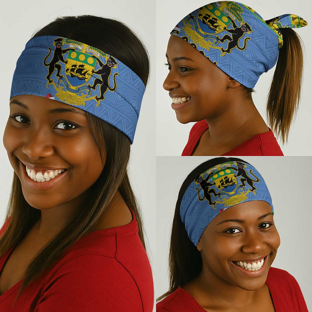 Afro Gabon Christmas Neck Gaiter Coat Of Arm Mix African Pattern LT15