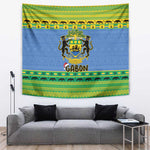 Afro Gabon Christmas Tapestry Coat Of Arm Mix African Pattern