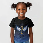 Personalised Egyptian Ankh Kid T shirt Egypt Hieroglyphs Pattern