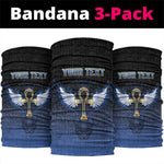 Personalised Egyptian Ankh Neck Gaiter Egypt Hieroglyphs Pattern LT15
