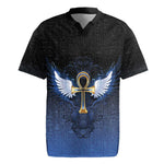 Personalised Egyptian Ankh Rugby Jersey Egypt Hieroglyphs Pattern