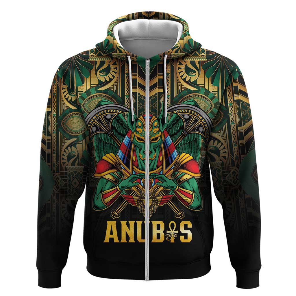 Ancient Egypt Zip Hoodie Anubis Egyptian