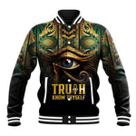 Egypt Eye of Horus Baseball Jacket Golden Ancient Egypt Pattern
