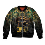 Egypt Eye of Horus Bomber Jacket Golden Ancient Egypt Pattern