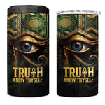 Egypt Eye of Horus 4 in 1 Can Cooler Tumbler Golden Ancient Egypt Pattern