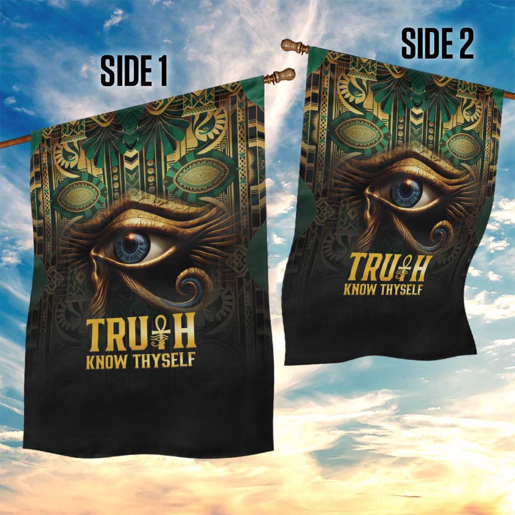 Egypt Eye of Horus Garden Flag Golden Ancient Egypt Pattern