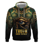 Egypt Eye of Horus Hoodie Golden Ancient Egypt Pattern