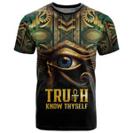 Egypt Eye of Horus T shirt Golden Ancient Egypt Pattern