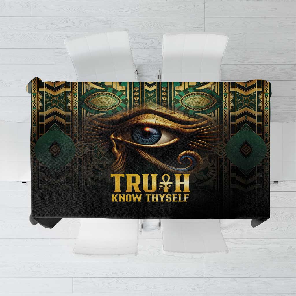 Egypt Eye of Horus Tablecloth Golden Ancient Egypt Pattern