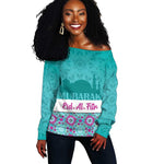 Personalised Eid al-Fitr Off Shoulder Sweater Eid Mubarak