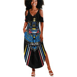 Antigua and Barbuda Cricket Custom Summer Maxi Dress Go Falcons - African Pride