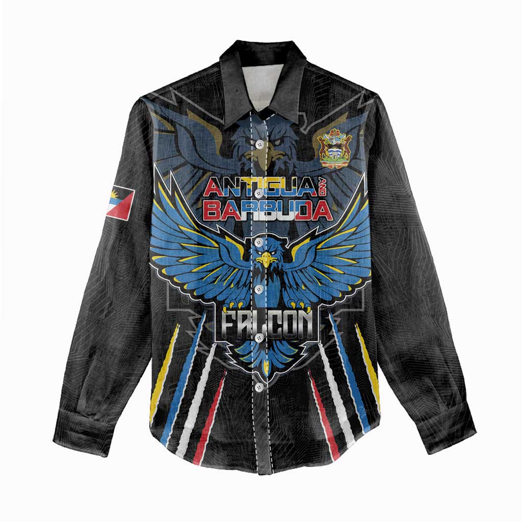 Antigua and Barbuda Cricket Custom Women Casual Shirt Go Falcons - African Pride