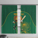 Custom South Africa Window Curtain Lion Mascot Proteas Cricket