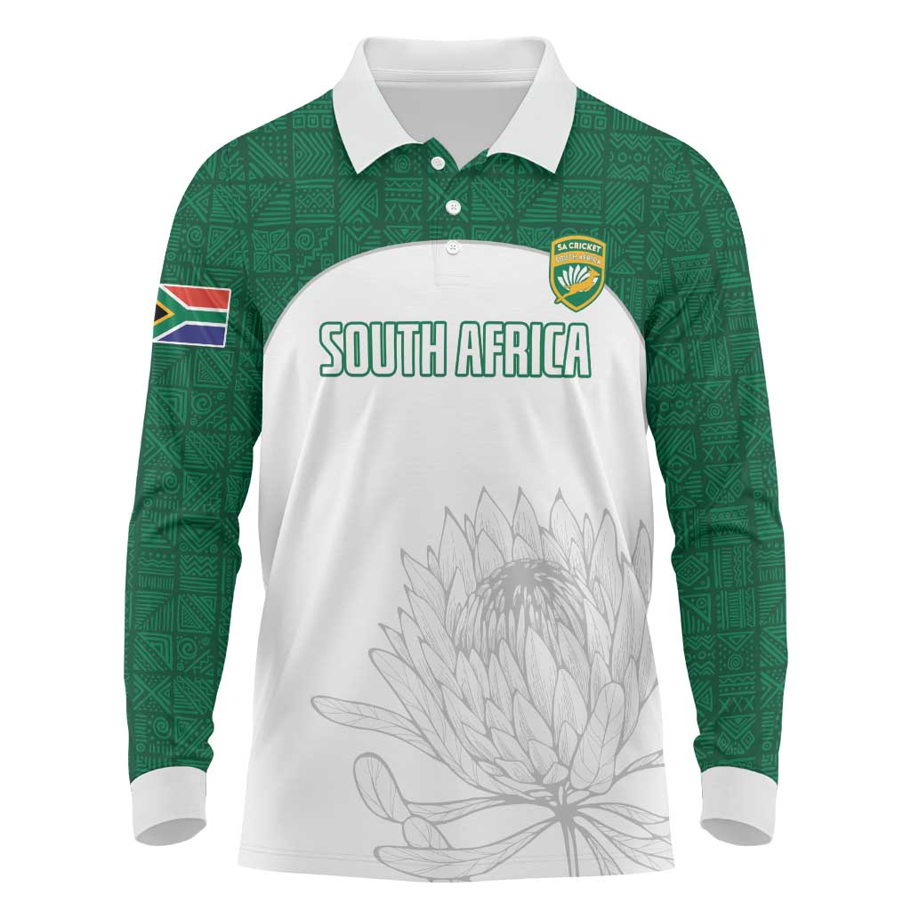 Custom Afro South Africa Cricket T shirt Go Proteas - African Pattern LT15 main image 1