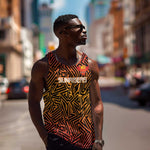 Custom Afro South Africa Cricket Men Tank Top Eastern Cape - Go Sunrisers