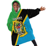 Personalised Afro Tanzania Kid Wearable Blanket Hoodie Happy Union Day