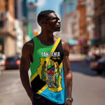 Personalised Afro Tanzania Men Tank Top Happy Union Day