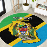 Personalised Afro Tanzania Round Carpet Happy Union Day