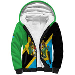Personalised Afro Tanzania Sherpa Hoodie Happy Union Day