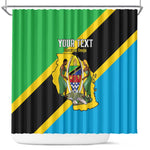Personalised Afro Tanzania Shower Curtain Happy Union Day