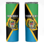 Personalised Afro Tanzania Skinny Tumbler Happy Union Day
