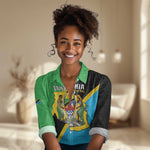 Personalised Afro Tanzania Women Casual Shirt Happy Union Day