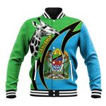 Afro Tanzania Giraffe Baseball Jacket Coat Of Arms Curve Style