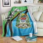 Afro Tanzania Giraffe Blanket Coat Of Arms Curve Style