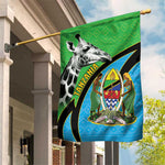 Afro Tanzania Giraffe Garden Flag Coat Of Arms Curve Style