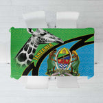 Afro Tanzania Giraffe Tablecloth Coat Of Arms Curve Style