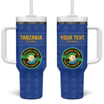 Custom Tanzania Football Tumbler With Handle Taifa Stars Go Champions