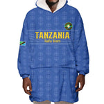 Custom Tanzania Football Wearable Blanket Hoodie Taifa Stars Go Champions