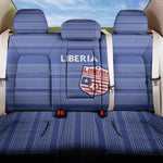 Liberia Football Back Car Seat Cover African Tribal Pattern - Blue Jersey - African Pride