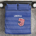 Liberia Football Bedding Set African Tribal Pattern - Blue Jersey - African Pride